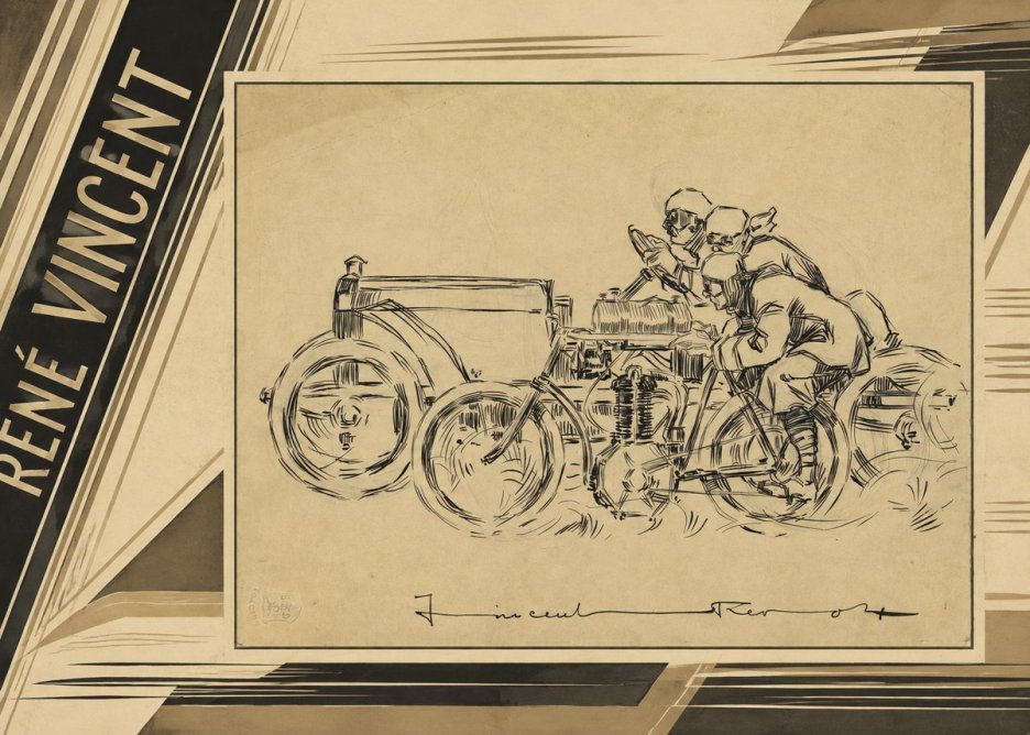 René Vincent Course Automobile No2 - Plakat