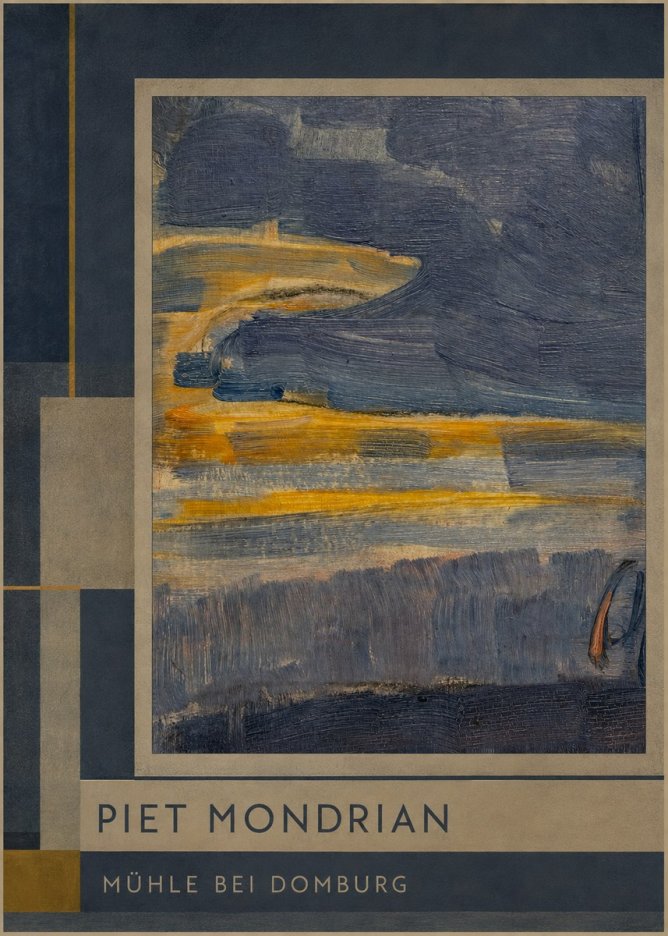 Piet Mondrian Mühle Bei Domburg No2 - Plakat