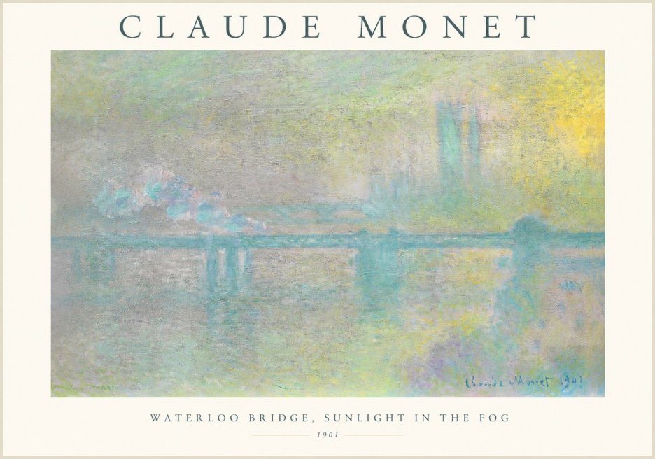 Monet Waterloo Bridge, Sunlight in the Fog II No1 - Plakat