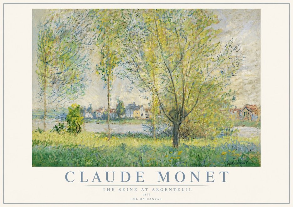 Monet The Seine at Argenteil No6 - Plakat