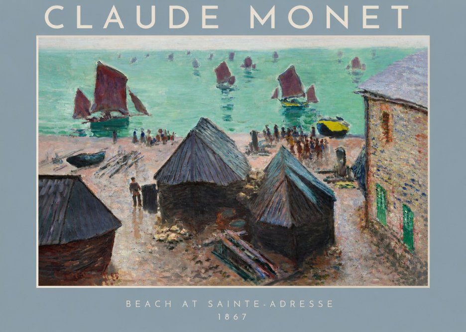 Monet Beach at Sainte-adresse No2 - Plakat
