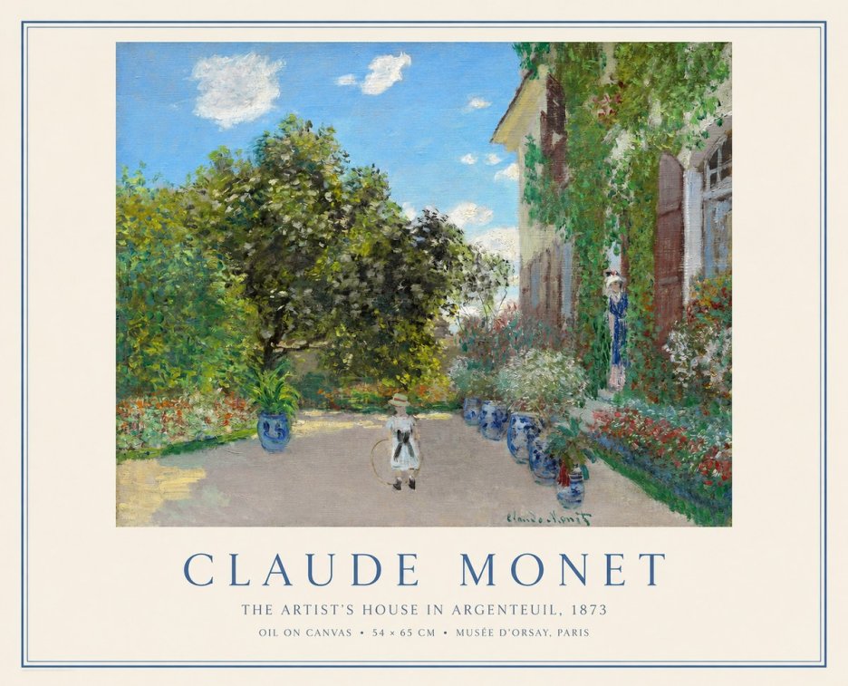 Monet The Artist's House in Argenteuil, 1873 No1 - Plakat