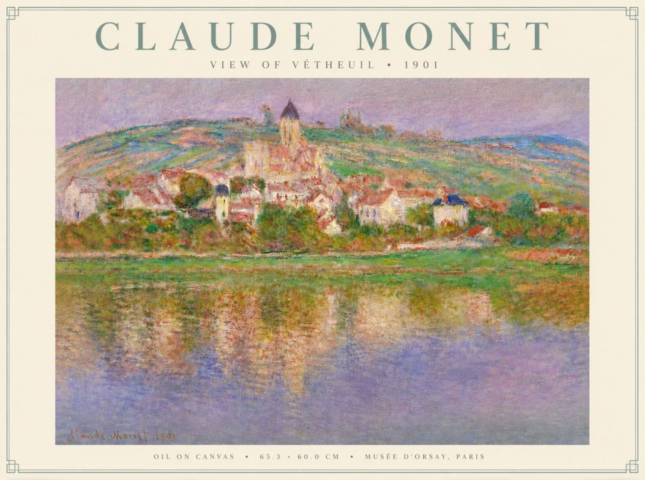 Monet View of Vétheuil I No5 - Plakat