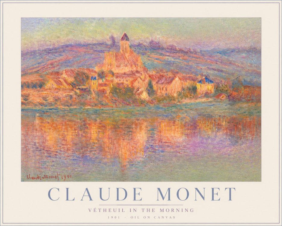 Monet Vétheuil in the Morning No5 - Plakat
