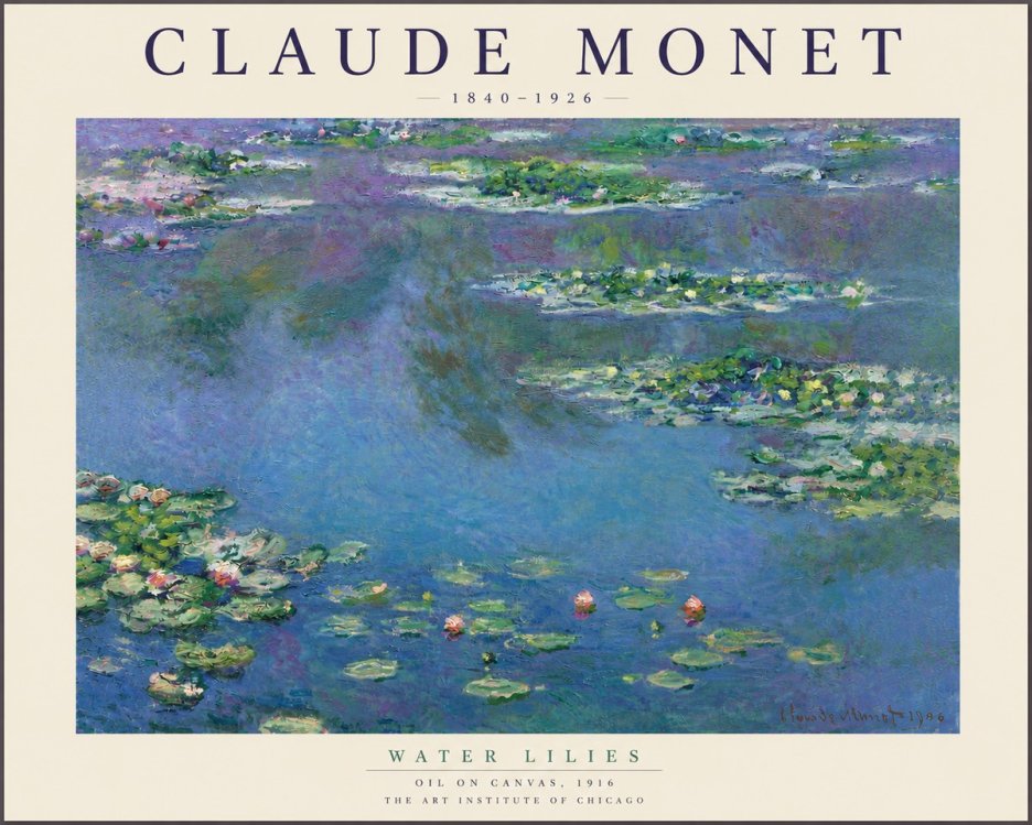 Monet Water Lilies I No4 - Plakat