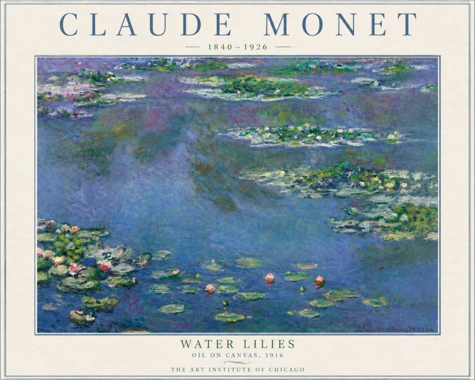 Monet Water Lilies I No6 - Plakat