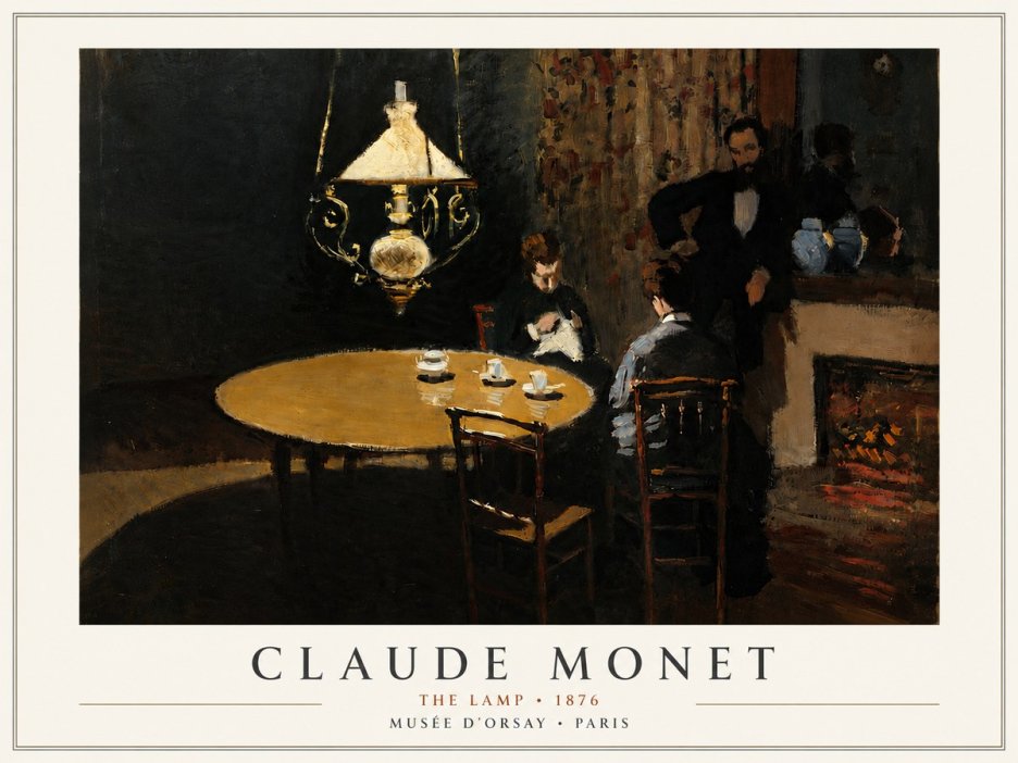 Monet The Lamp No4 - Plakat