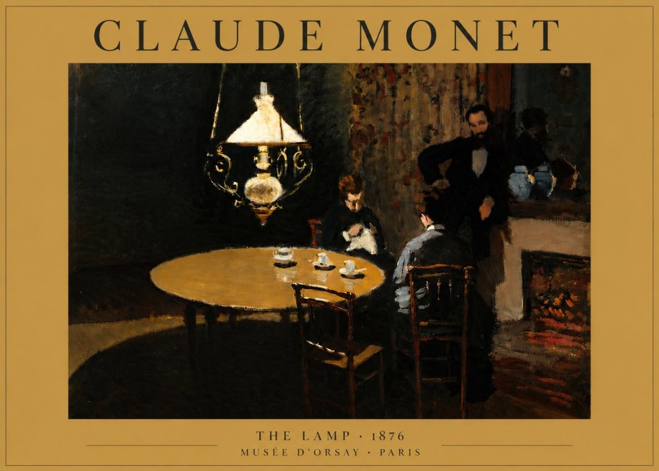 Monet The Lamp No6 - Plakat