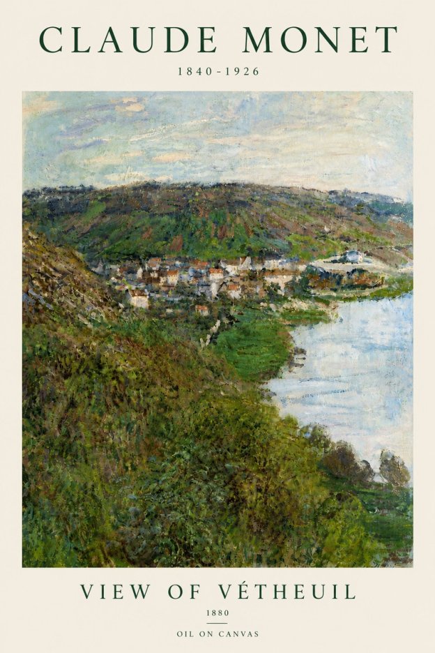 Monet View of Vétheuil II No5 - Plakat