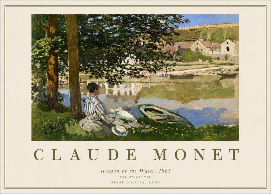 Monet Woman by the Water No3 - Plakat