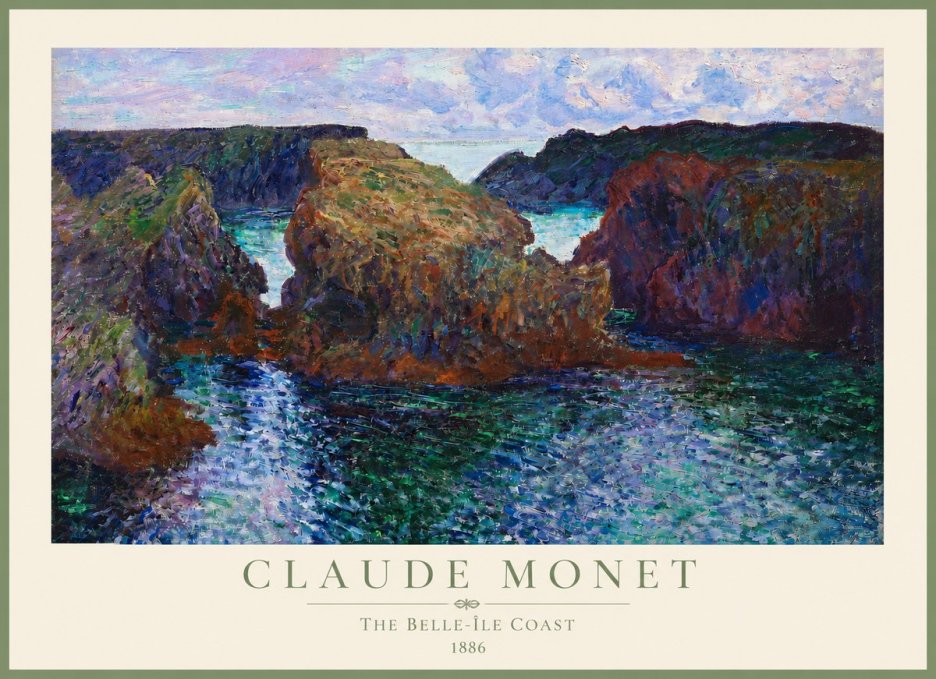 Monet The Belle-île Coast No3 - Plakat