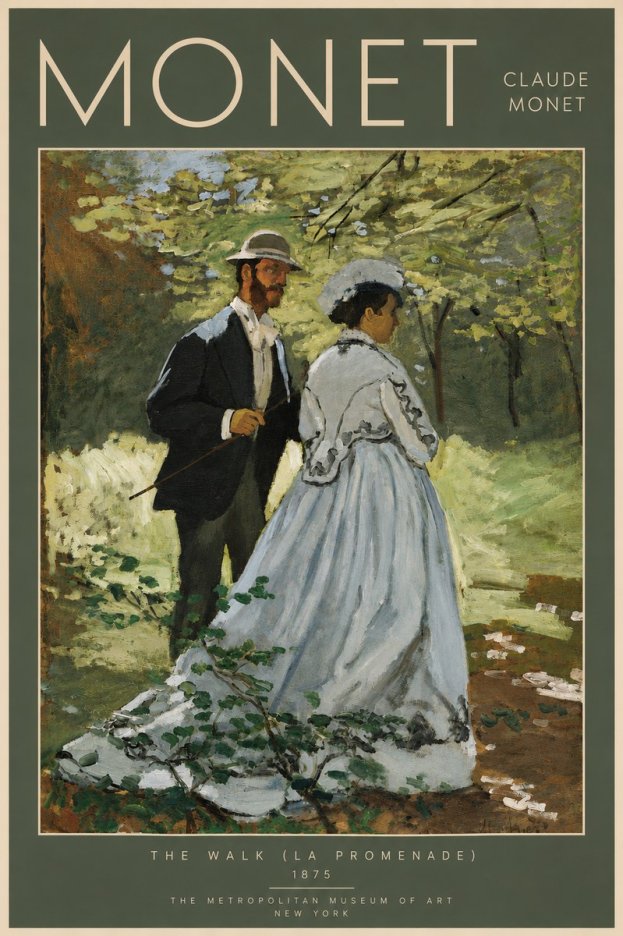 Monet The Walk (La Promenade) No5 - Plakat