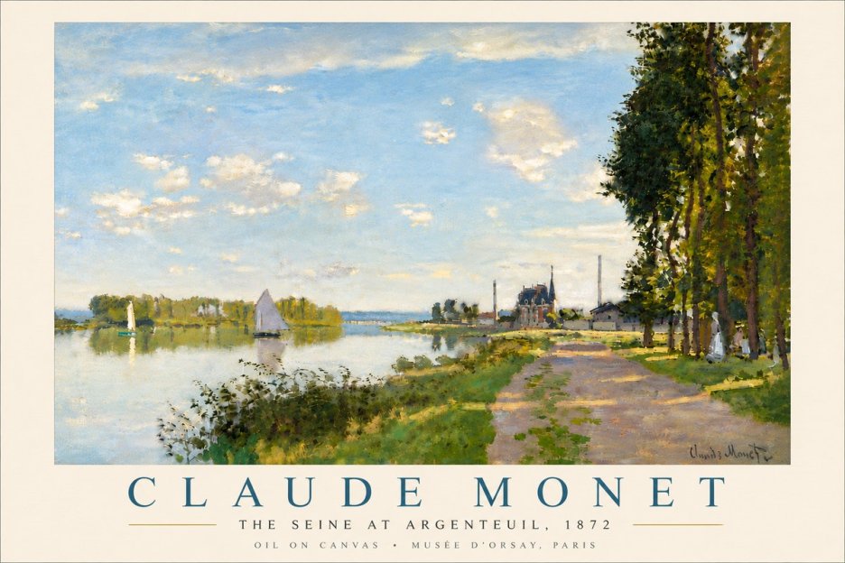 Monet The Seine at Argenteuil No6 - Plakat