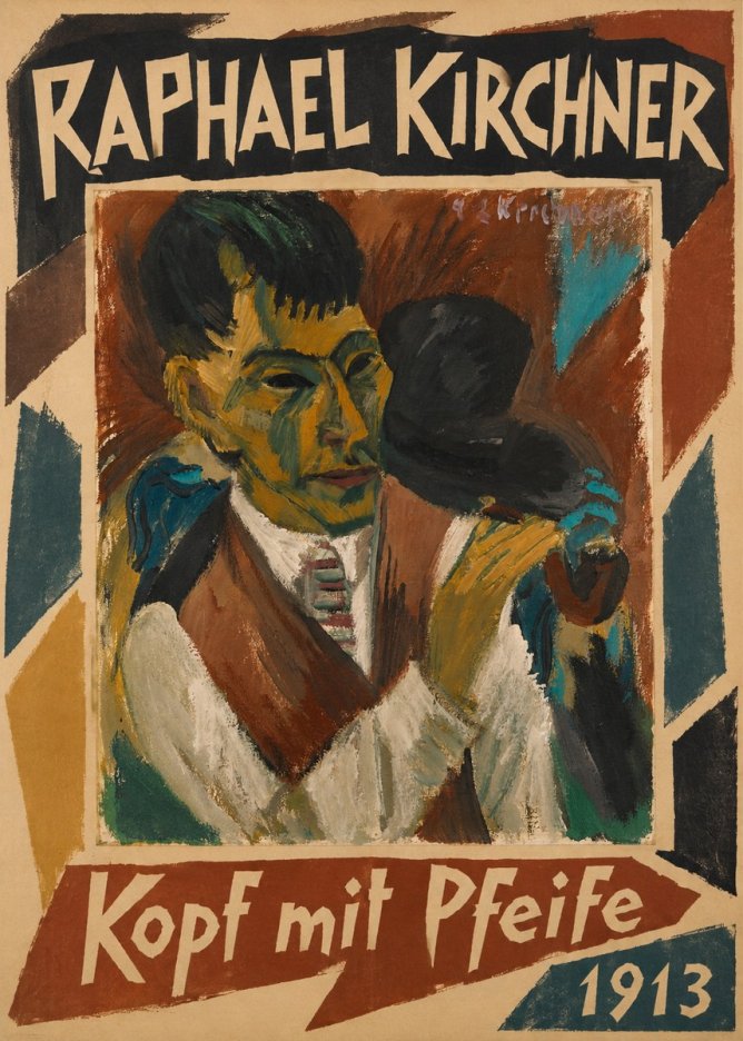 Raphael Kirchner Kopf Mit Pfeife No1 - Plakat