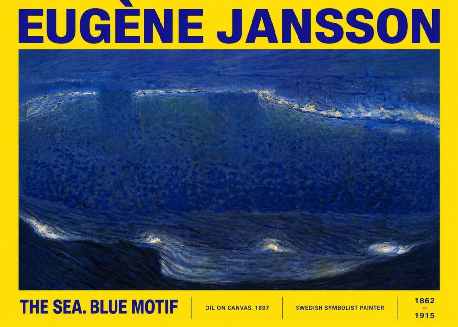 Eugène Jansson The Sea. Blue Motif No2 - Plakat