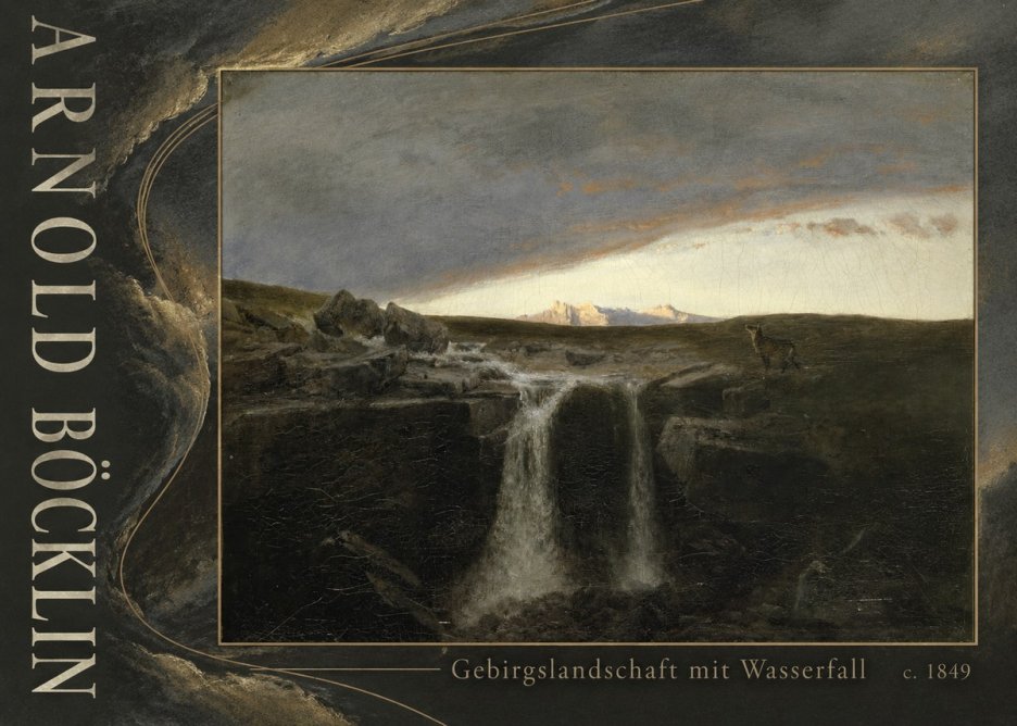 Arnold Böcklin Gebirgslandschaft Mit Wasserfall No5 - Plakat