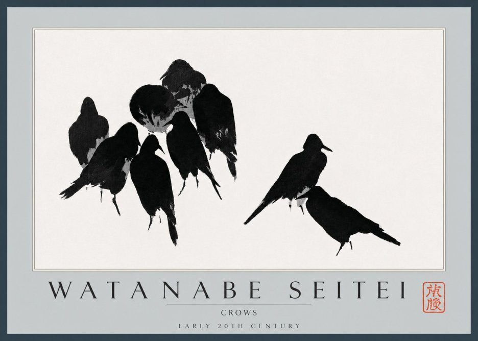 Watanabe Seitei Crows No2 - Plakat
