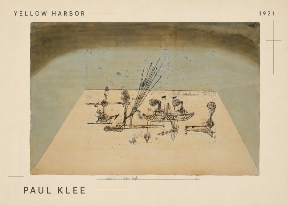 Paul Klee Yellow Harbor No1 - Plakat