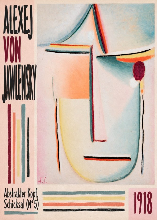 Alexej von Jawlensky Abstrakter Kopf, Schicksal (N°5) No4 - Plakat