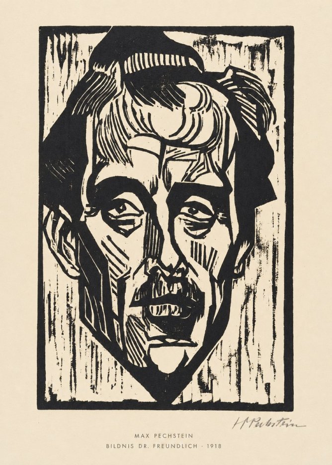 Max Pechstein Bildnis Dr. Freundlich • 1918 No5 - Plakat