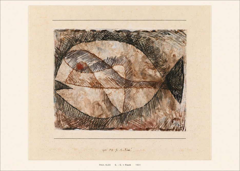 Paul Klee C. - C. = Fisch No5 - Plakat