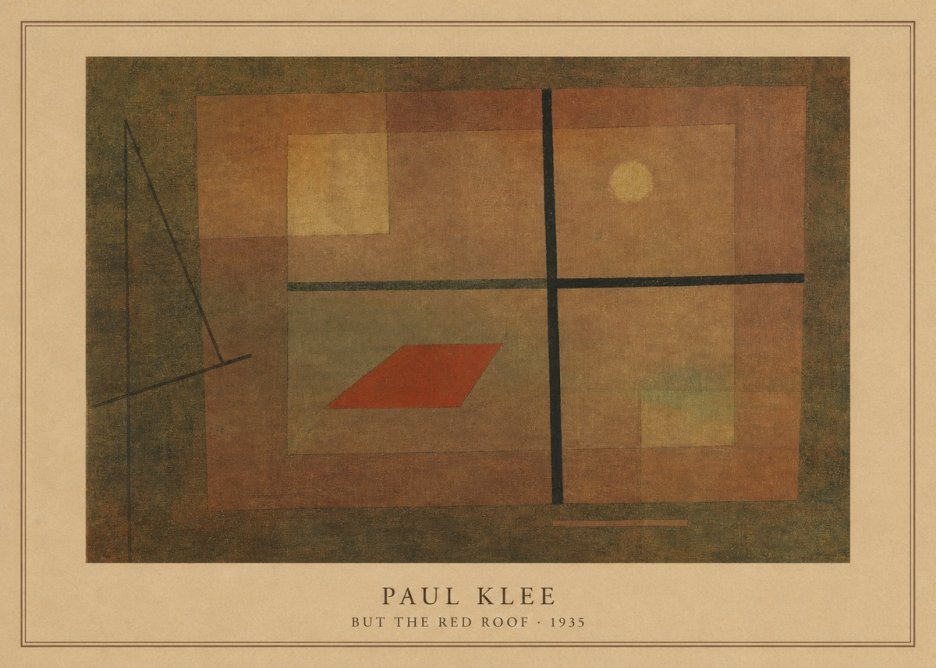 Paul Klee But the Red Roof No3 - Plakat