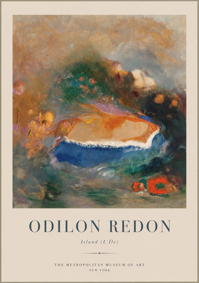 Odilon Redon Island (L'île) No1 - Plakat