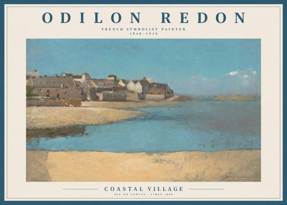 Odilon Redon Coastal Village No2 - Plakat