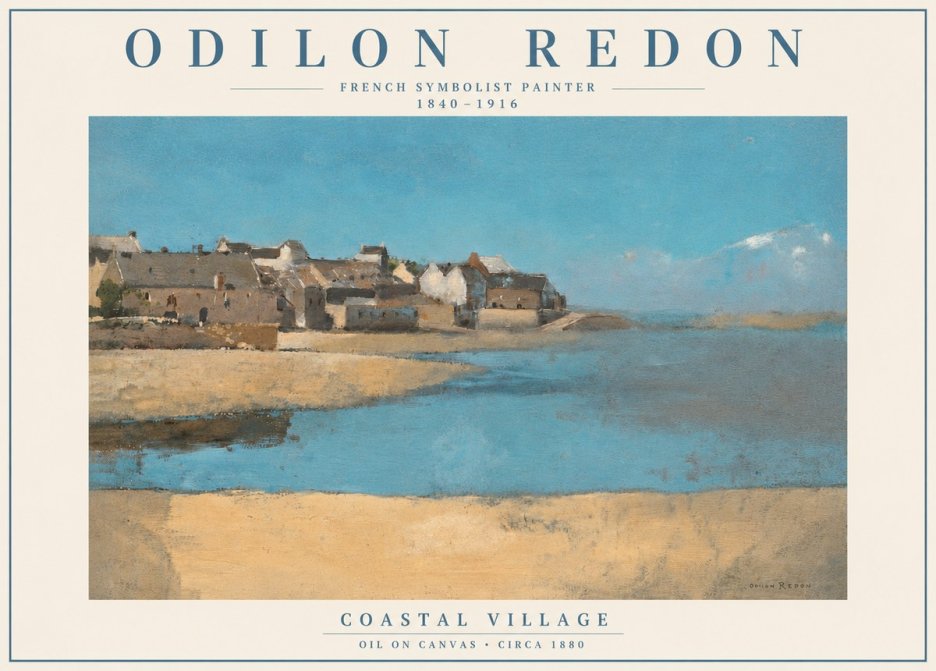 Odilon Redon Coastal Village No5 - Plakat