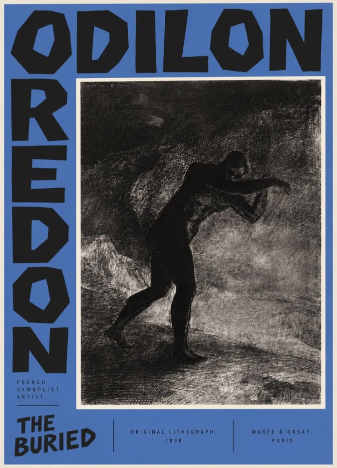 Odilon Redon The Buried No5 - Plakat