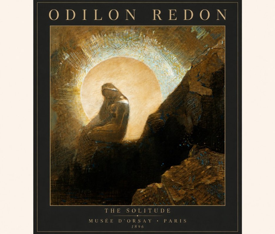 Odilon Redon The Solitude No3 - Plakat