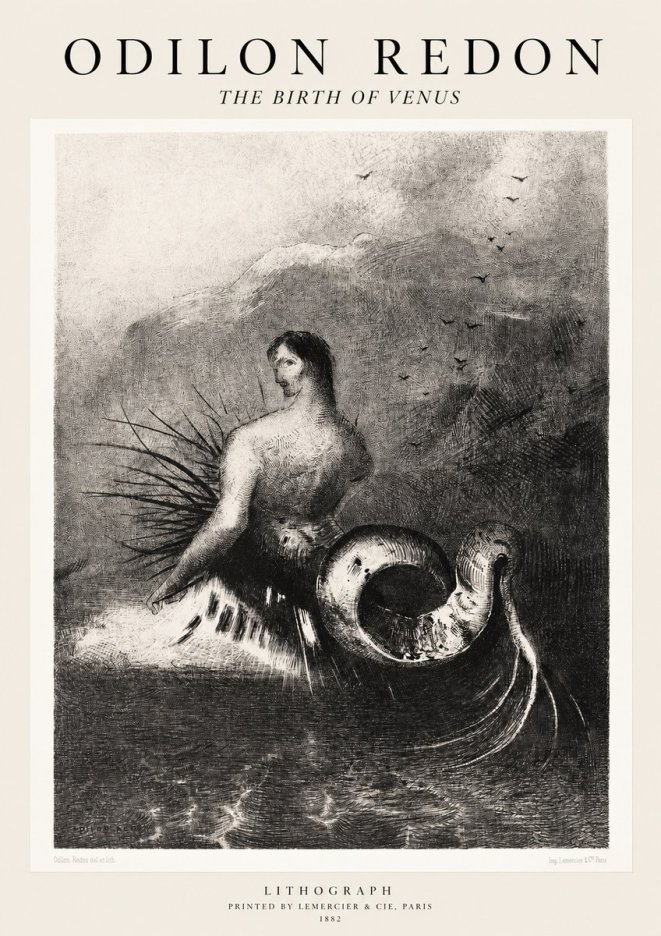 Odilon Redon The Birth of Venus No1 - Plakat