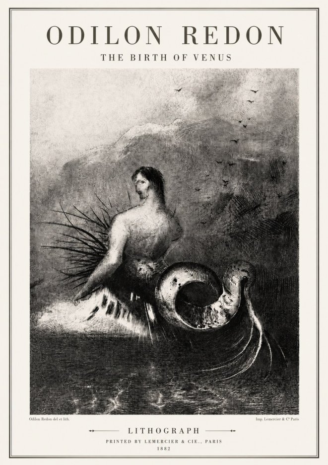 Odilon Redon The Birth of Venus No5 - Plakat