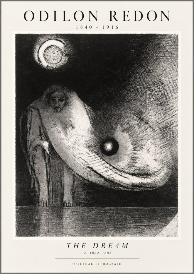 Odilon Redon The Dream No5 - Plakat