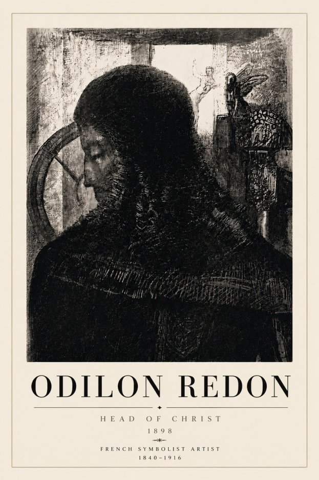 Odilon Redon Head of Christ II No6 - Plakat