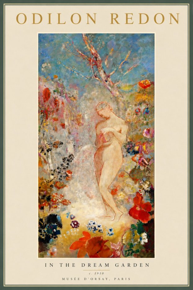 Odilon Redon In the Dream Garden No6 - Plakat
