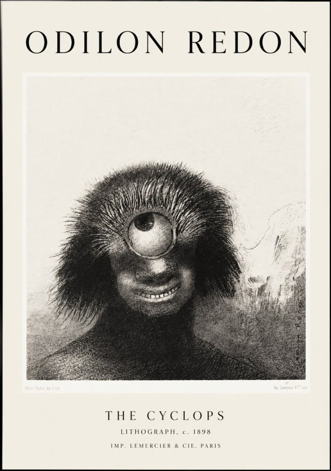 Odilon Redon The Cyclops II No1 - Plakat