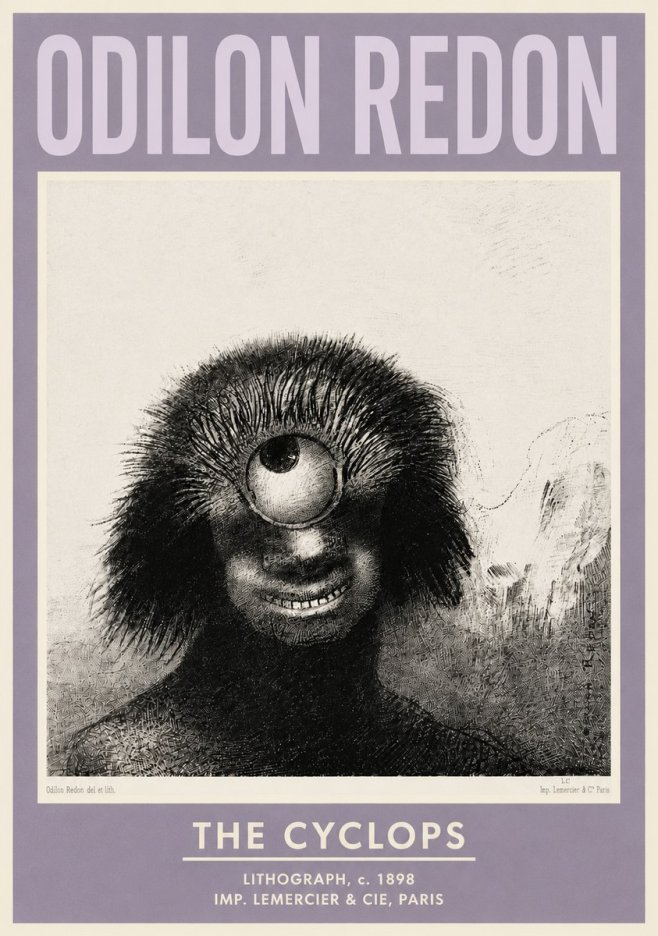 Odilon Redon The Cyclops II No4 - Plakat