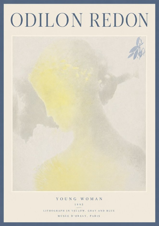 Odilon Redon Young Woman No5 - Plakat