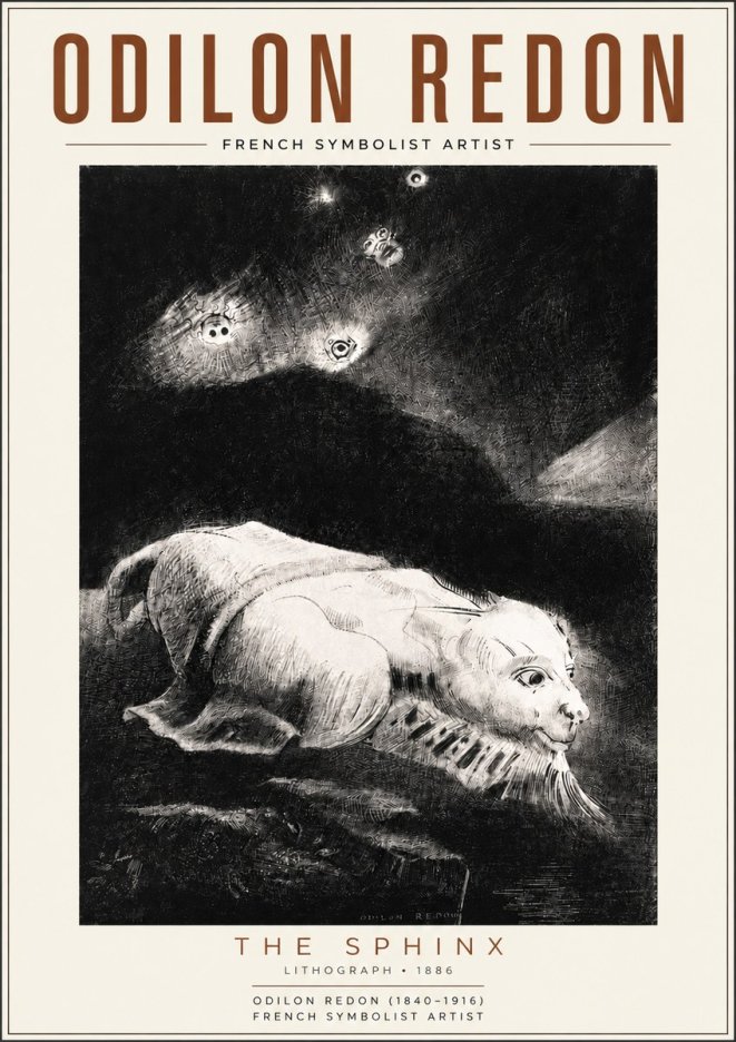 Odilon Redon The Sphinx No5 - Plakat