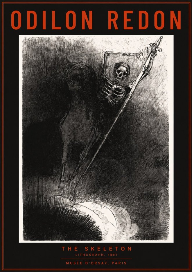 Odilon Redon The Skeleton No2 - Plakat