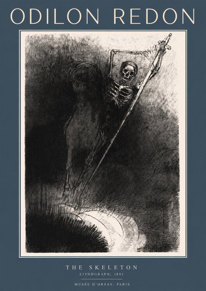 Odilon Redon The Skeleton No4 - Plakat