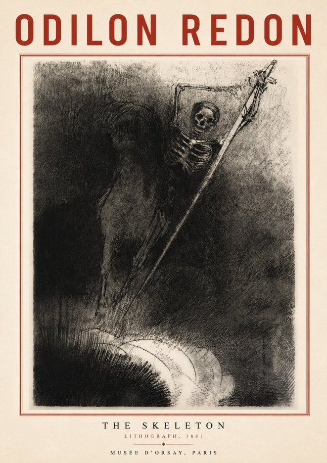 Odilon Redon The Skeleton No5 - Plakat