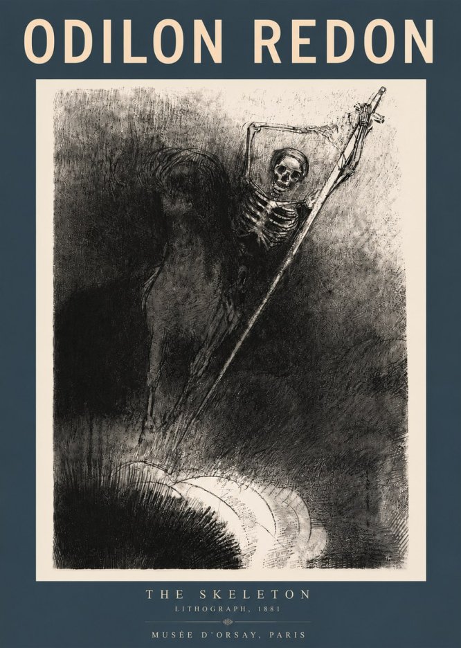 Odilon Redon The Skeleton No6 - Plakat