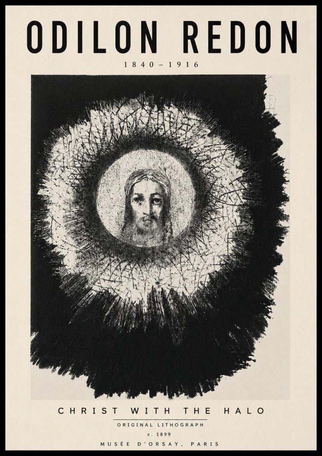 Odilon Redon Christ with the Halo No4 - Plakat