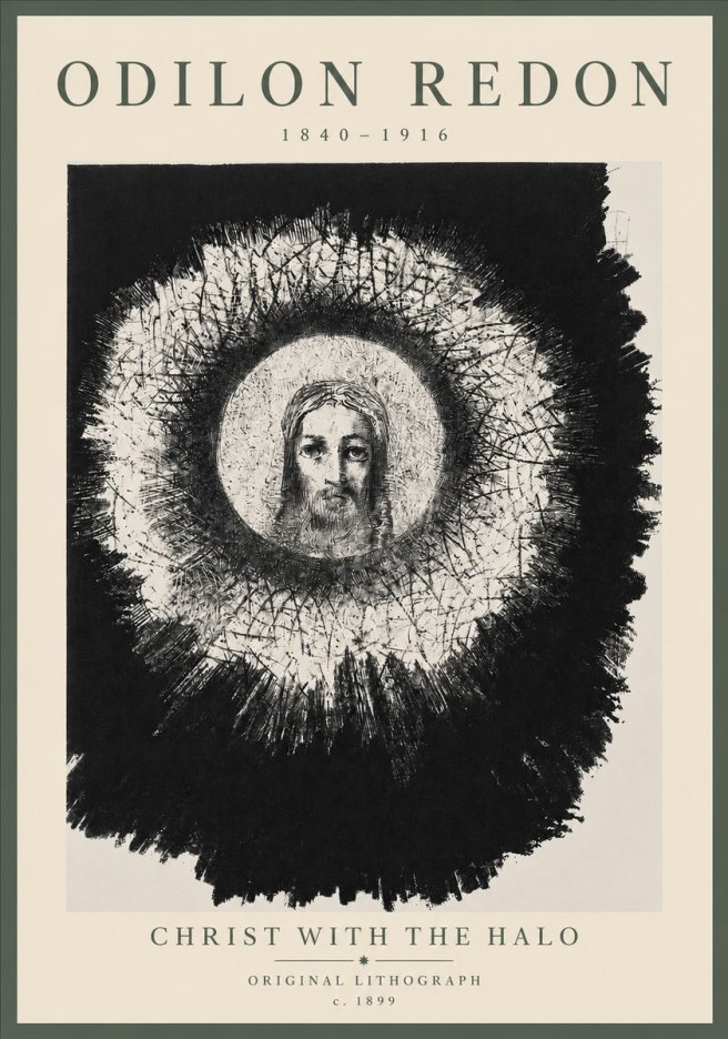 Odilon Redon Christ with the Halo No5 - Plakat