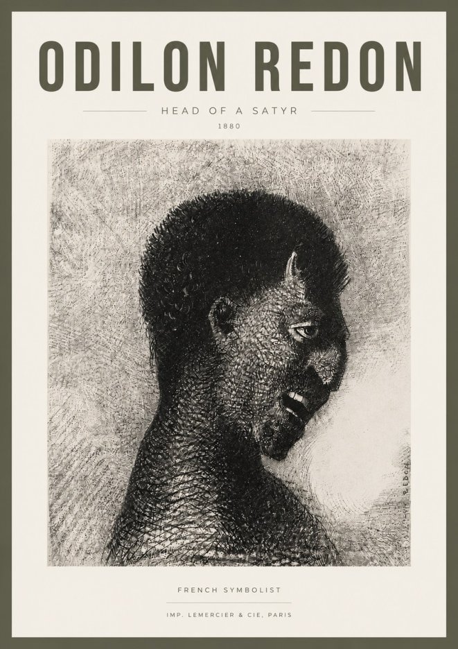 Odilon Redon Head of a Satyr No3 - Plakat