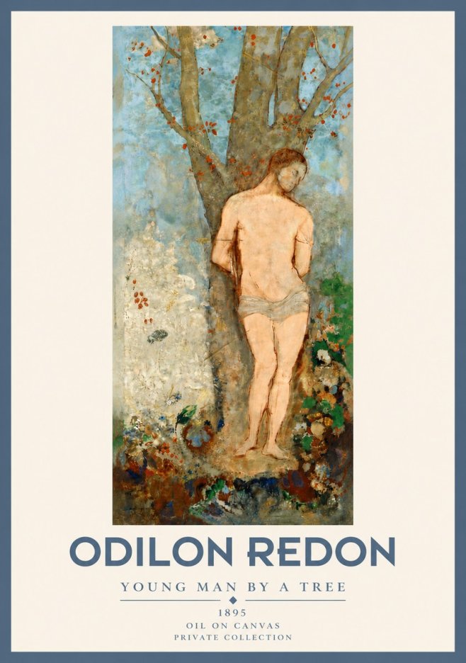 Odilon Redon Young Man by a Tree No4 - Plakat