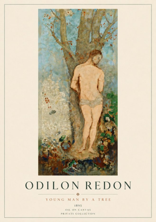 Odilon Redon Young Man by a Tree No5 - Plakat