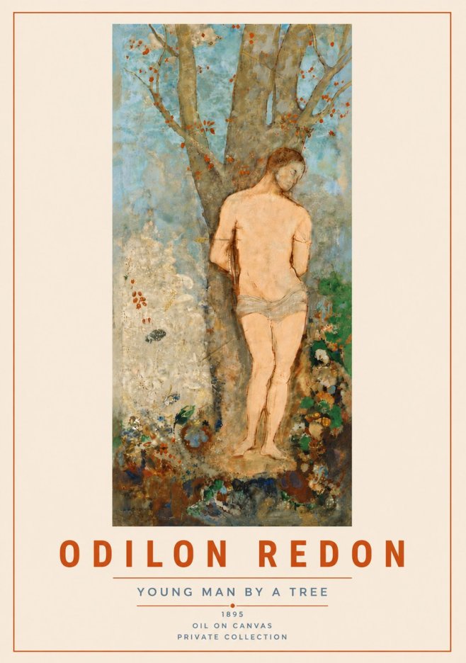 Odilon Redon Young Man by a Tree No6 - Plakat